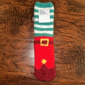 NWT Old Navy Red, Green, White Cozy Christmas Socks (1 Pair)